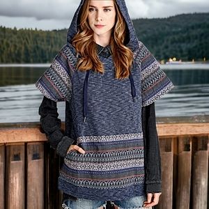 80064  Jacquard Knit Hoodie